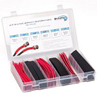 Techflex HSA3 - 3:1 Dual Wall Adhesive Lined Heatshrink Tube Kit, 3 sizes, 54 pieces 6" length - Large