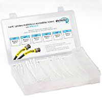 Techflex HSK3 - 3:1 Polyolefin Heatshrink Tube Kit, 6 sizes, 110 pieces 6" length - Clear