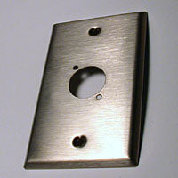 WALL PLATE SINGLE GANG 1DL HOLE STAINLESS OR BLACK
