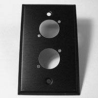 WALL PLATE SINGLE GANG 2 DL HOLES STAINLESS OR BLACK