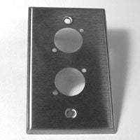 WALL PLATE SINGLE GANG 2 DL HOLES STAINLESS OR BLACK