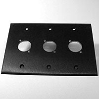WALL PLATE TRIPLE GANG 3 DL HOLE STAINLESS OR BLACK